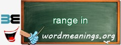 WordMeaning blackboard for range in
